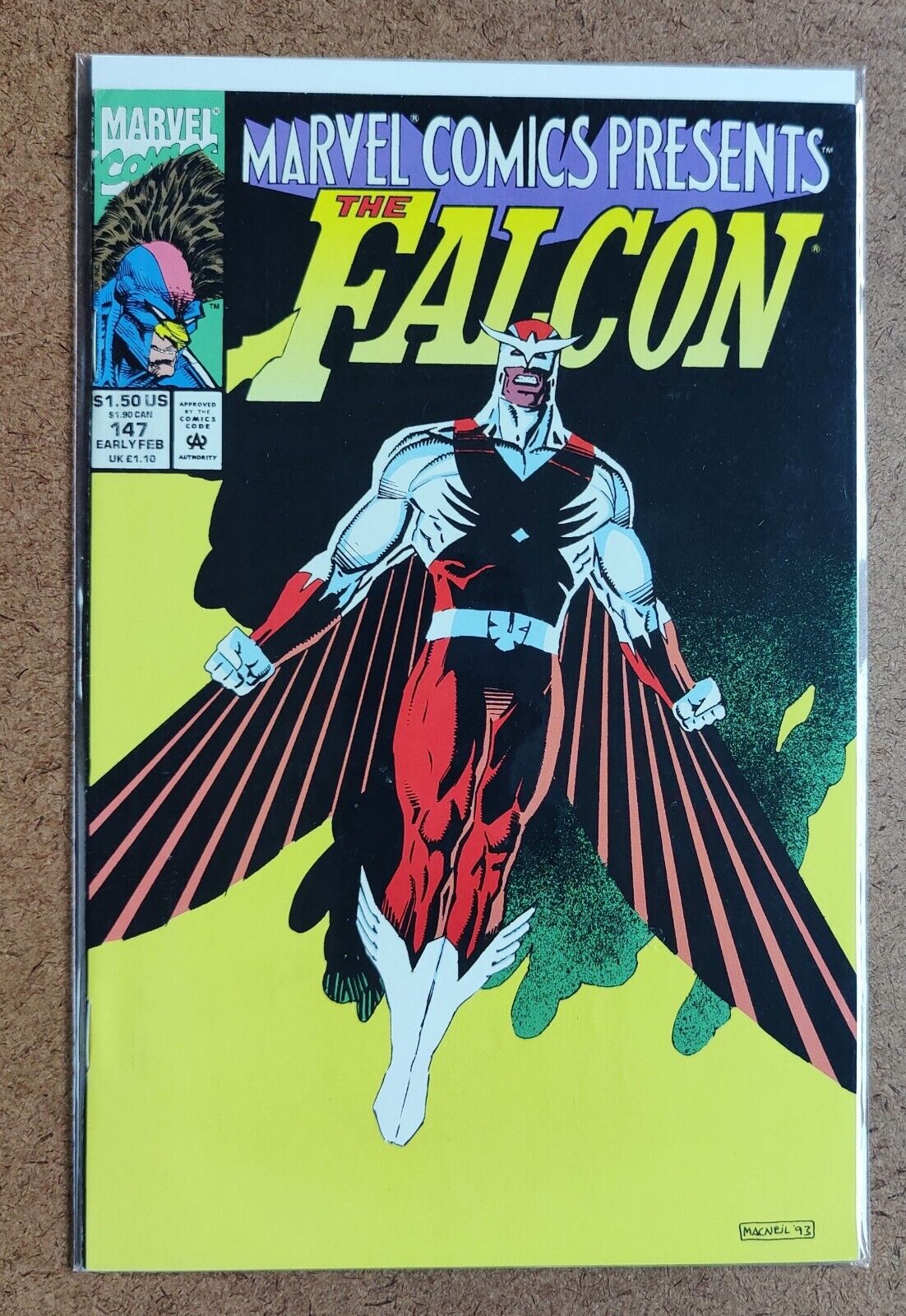 Marvel Comics Presents The Falcon #147 Marvel 1994 Psiphon First Appearance Bag