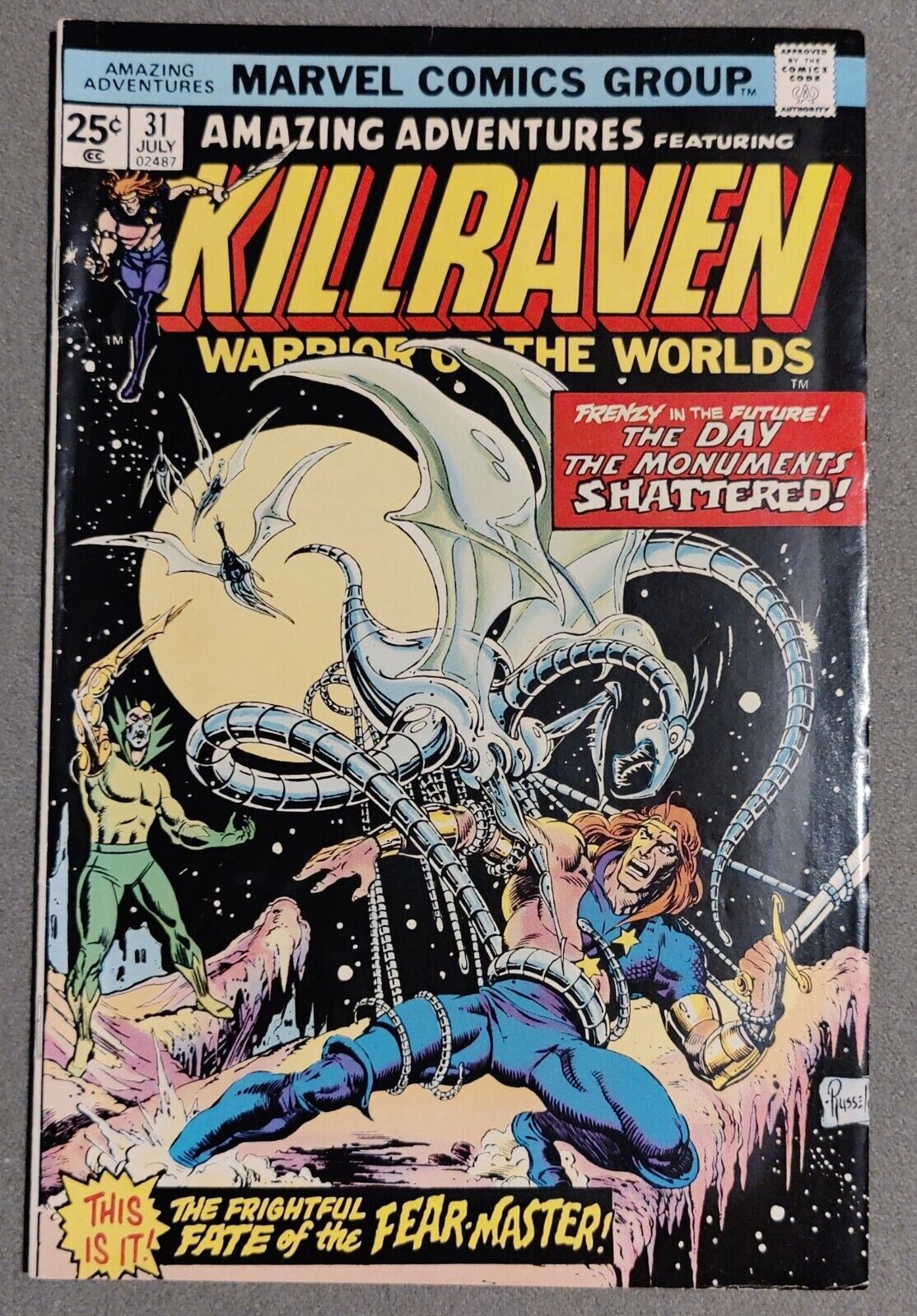 Amazing Adventures #31 (Marvel 1975) Killraven 1st interracial kiss in comics