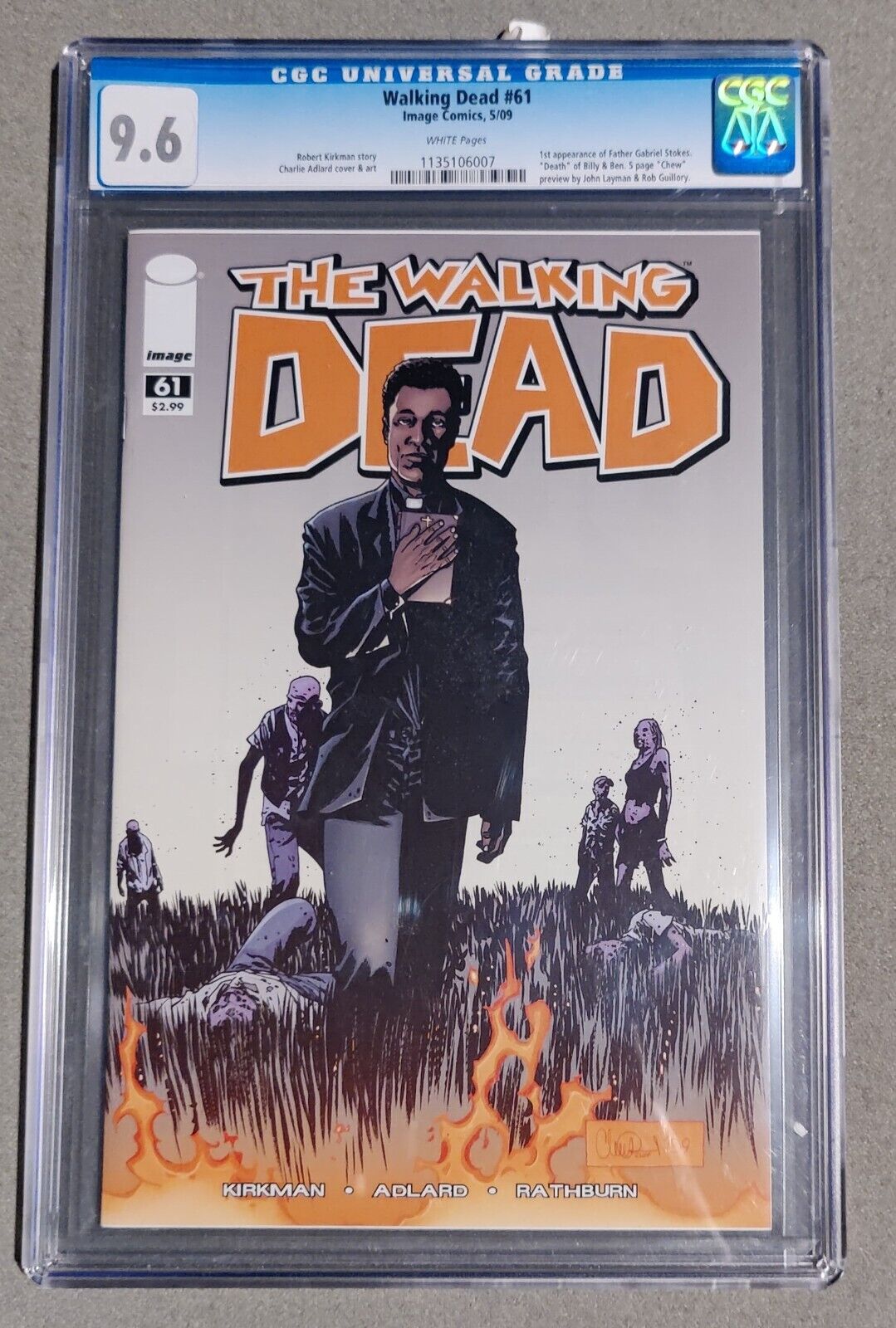 The Walking Dead #61 Image 2009 1st Print CGC 9.6 1st App Father Gabriel Key