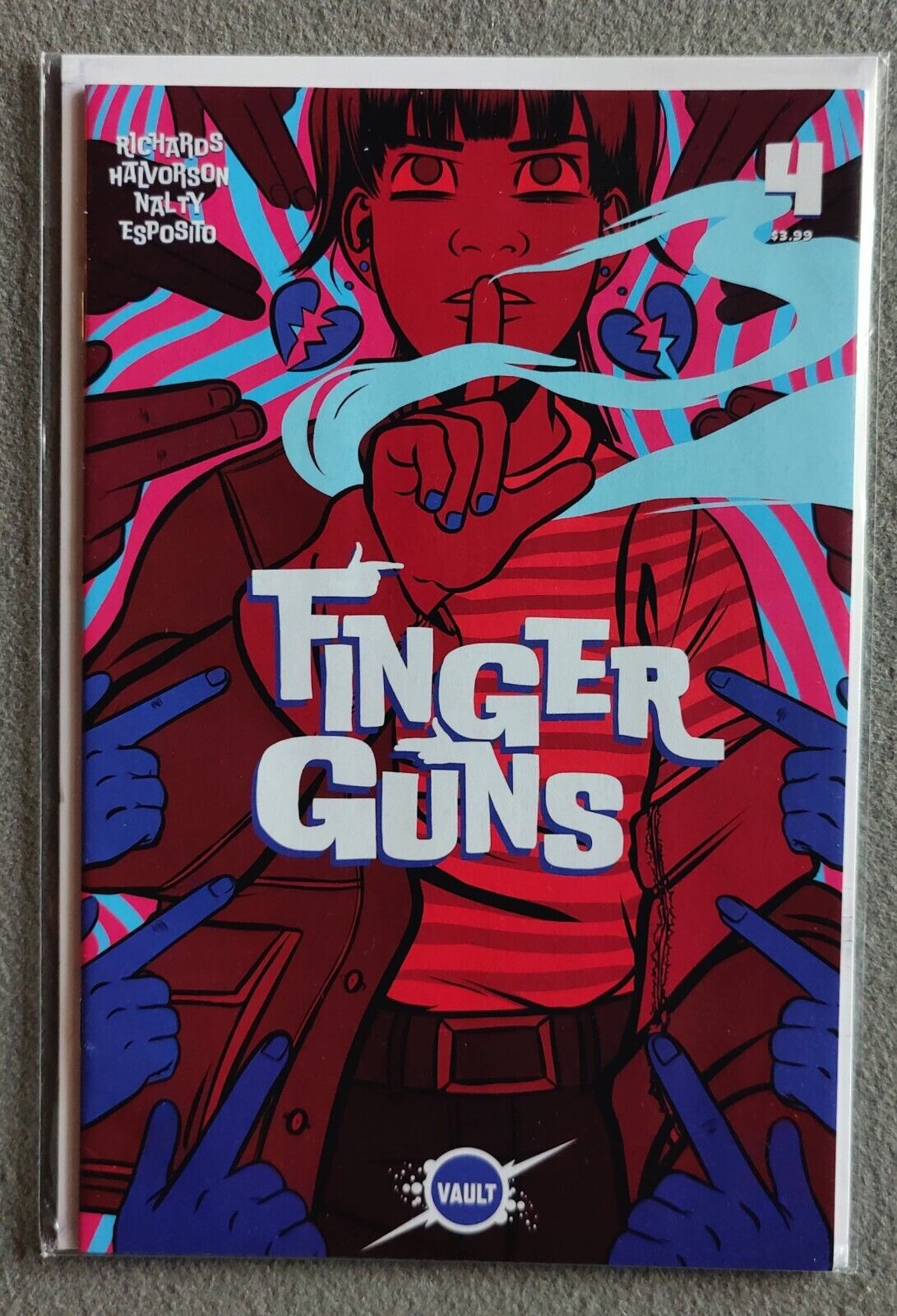 FINGER GUNS #4A VAULT COMICS Regular Val Halvorson Cover 2020