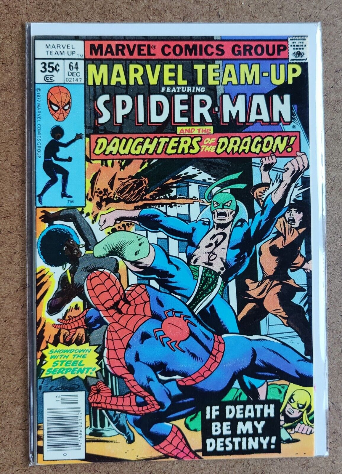 Marvel Team-Up #64 1st interracial kiss between two mainstream comic heroes 1977