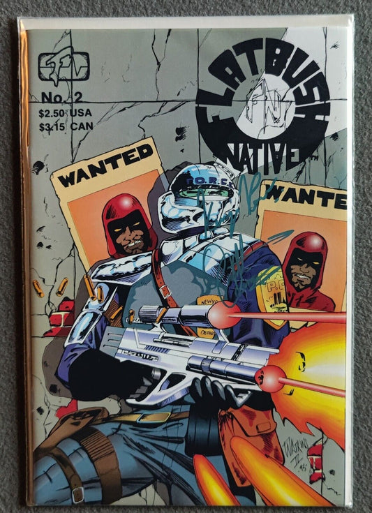 Flatbush Native #2 September 1993 Flatline Comic Book Company Signed