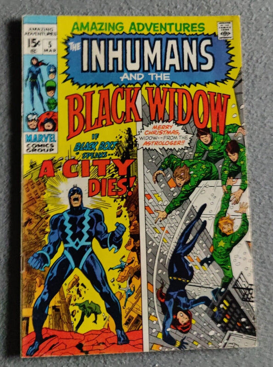 AMAZING ADVENTURES #5 INHUMANS BLACK WIDOW APPEARANCE 1971 MARVEL