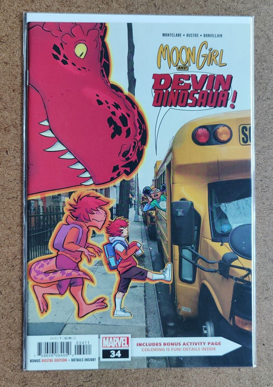 Moon Girl And Devil Dinosaur #34 Marvel 2018 1st Appearance Of Devin Dino