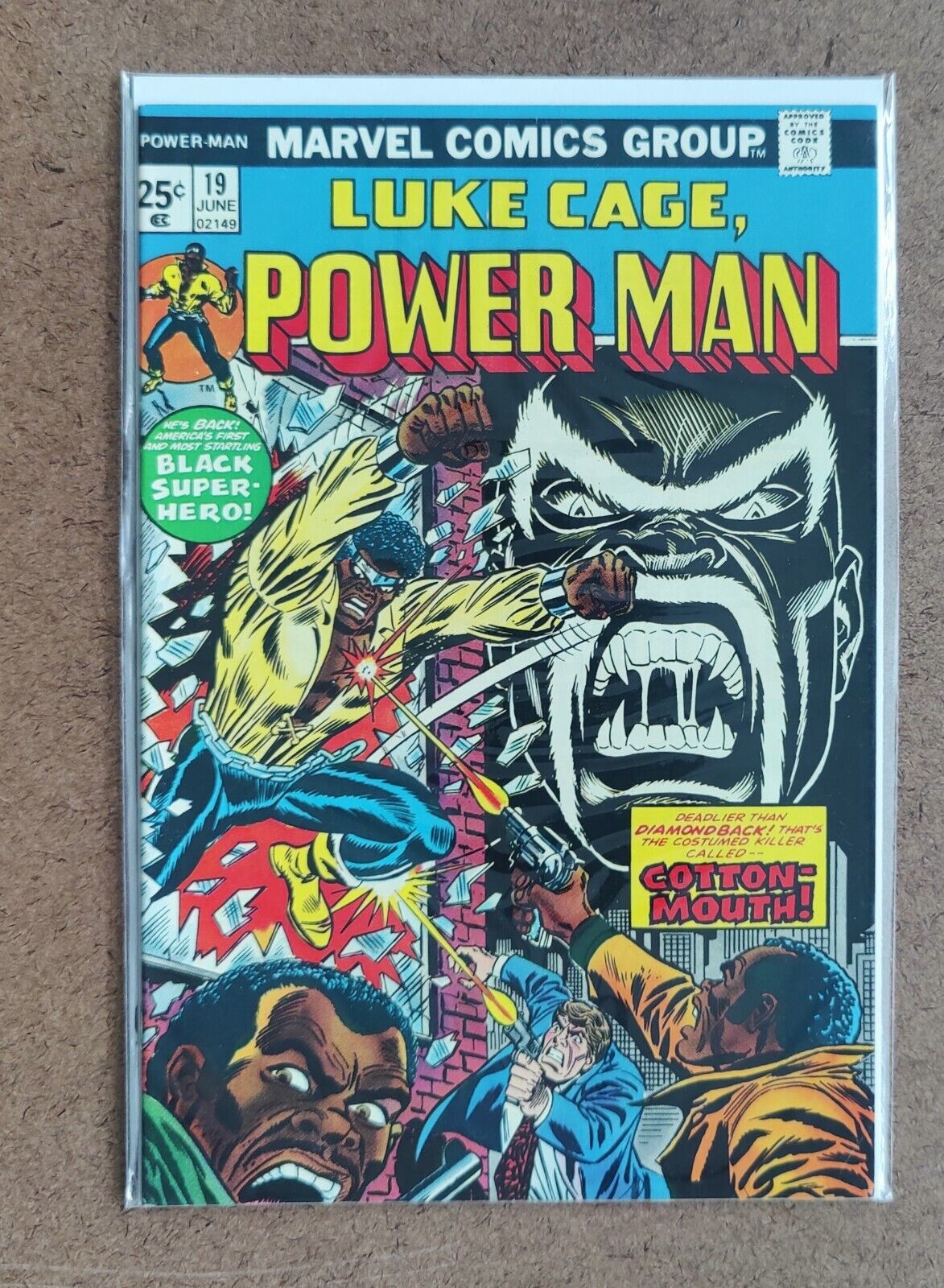 Power Man  #19 1st app. of Cottonmouth Marvel 1974