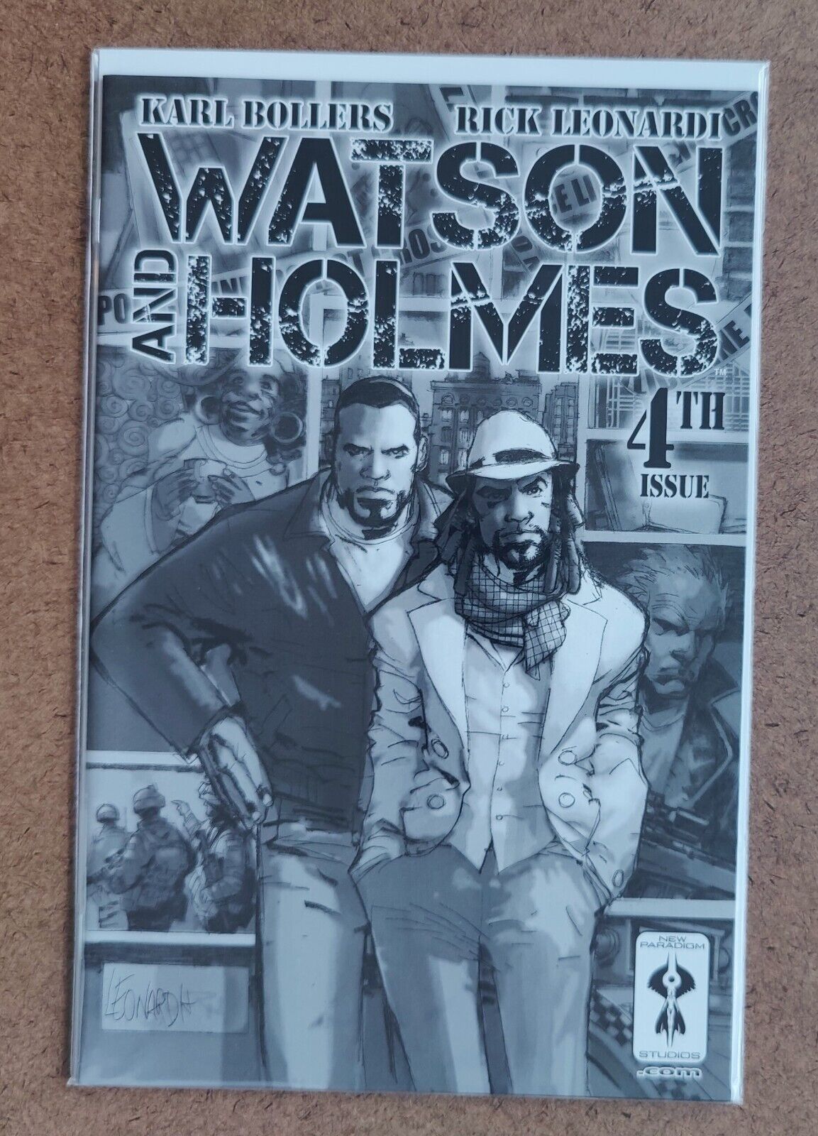 Watson and Holmes  #4B New Paradigm Studios 2013 Leonardi & Brandon Perlow Cover