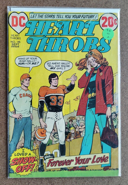 HEART THROBS #145 DC COMICS September 1972 Black Crowd Cover