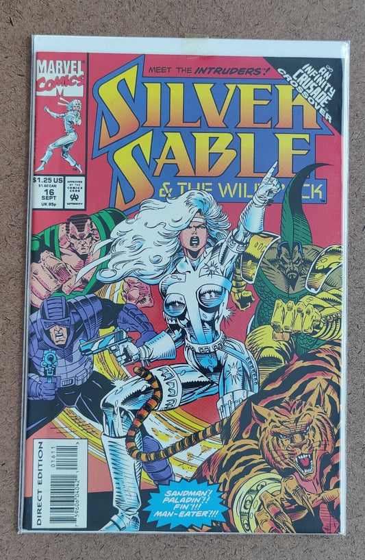 Silver Sable and the Wild Pack #16 Marvel 1993 1st App Obax Majid