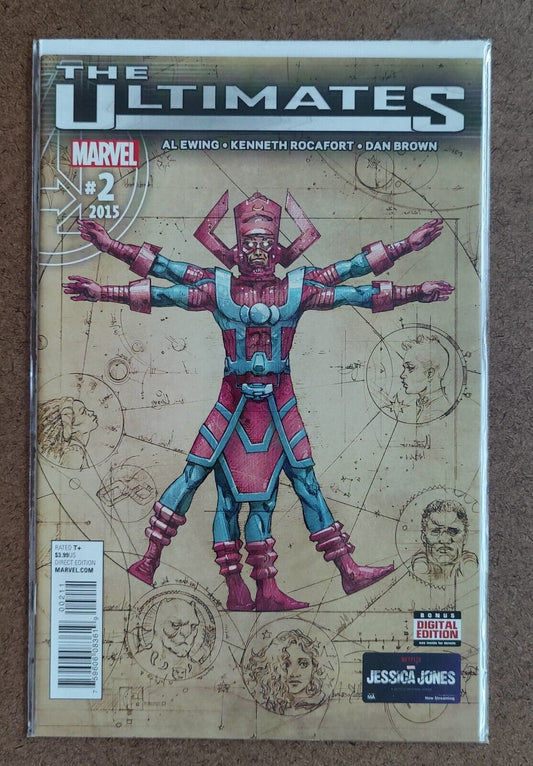 ULTIMATES #2 Regular Cover 1st Print 1st Gold Galactus Lifebringer 2016 Marvel