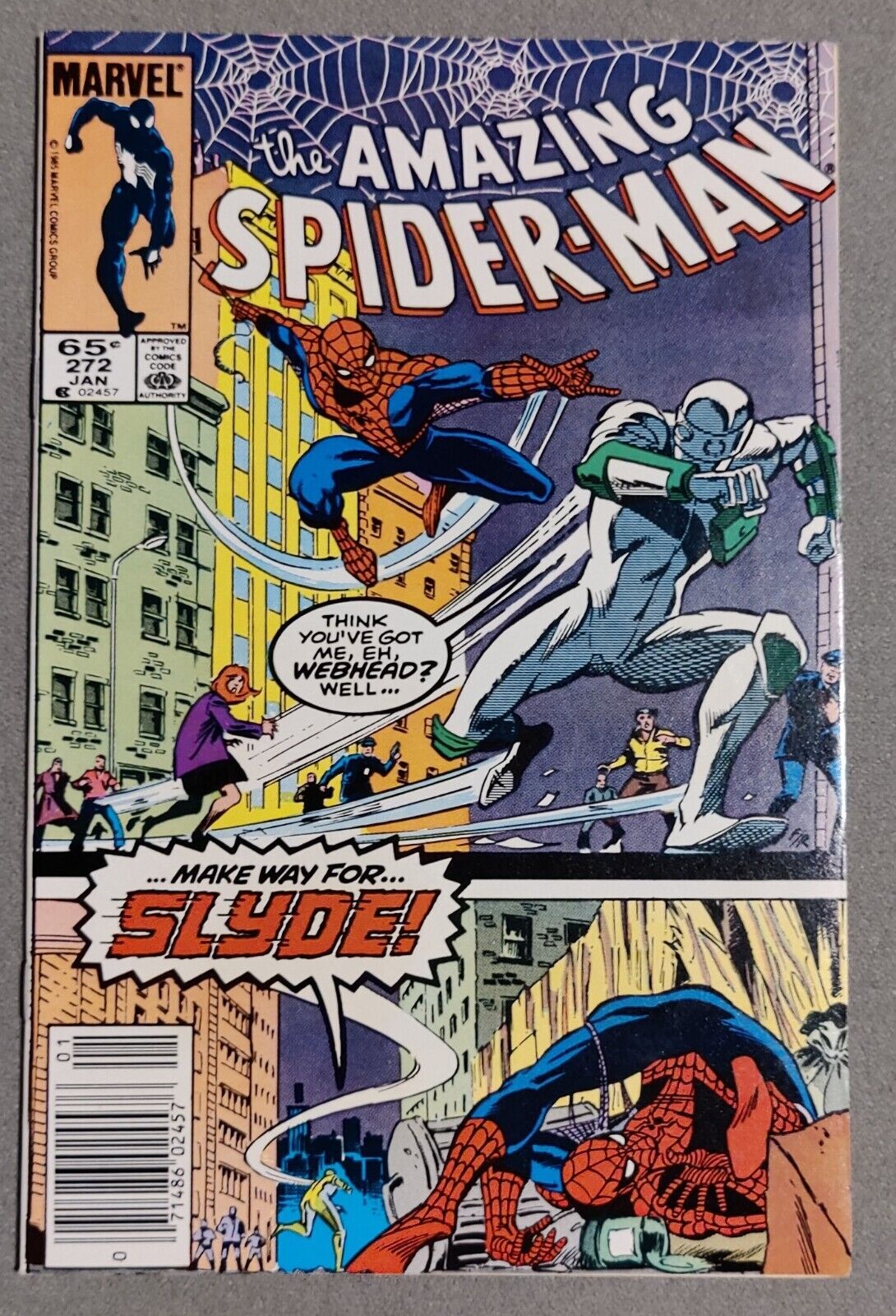 The Amazing Spider-Man #272 Jan. 1986 Marvel Comics Newsstand 1st app Slyde