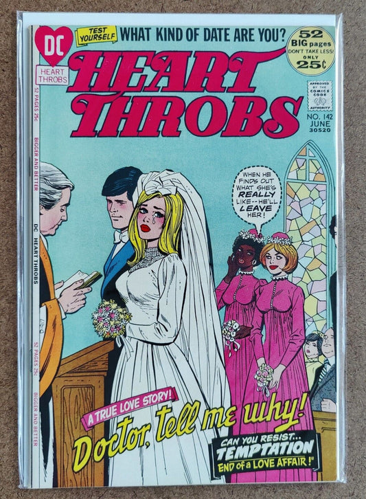 HEART THROBS #142 DC COMICS May 1972 Black Brides Maid Cover