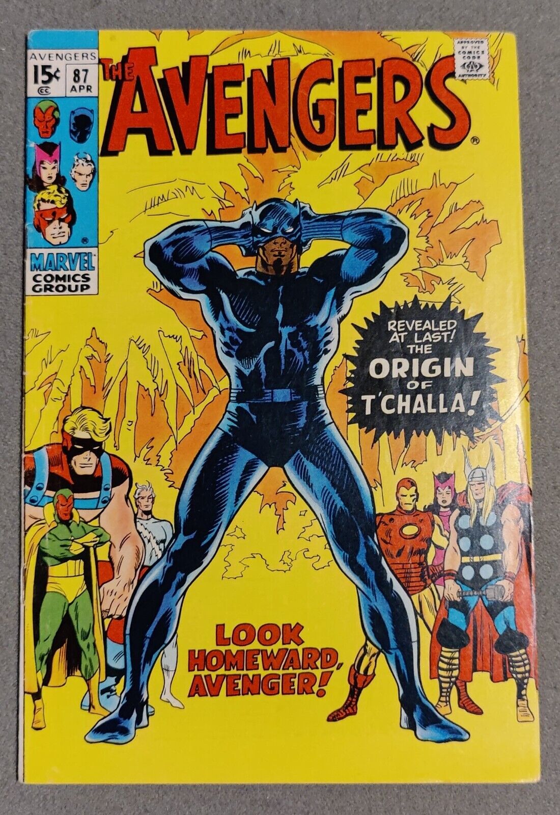 Avengers #87 Marvel Comics 1971 Origin of Black Panther Vintage Marvel Comic