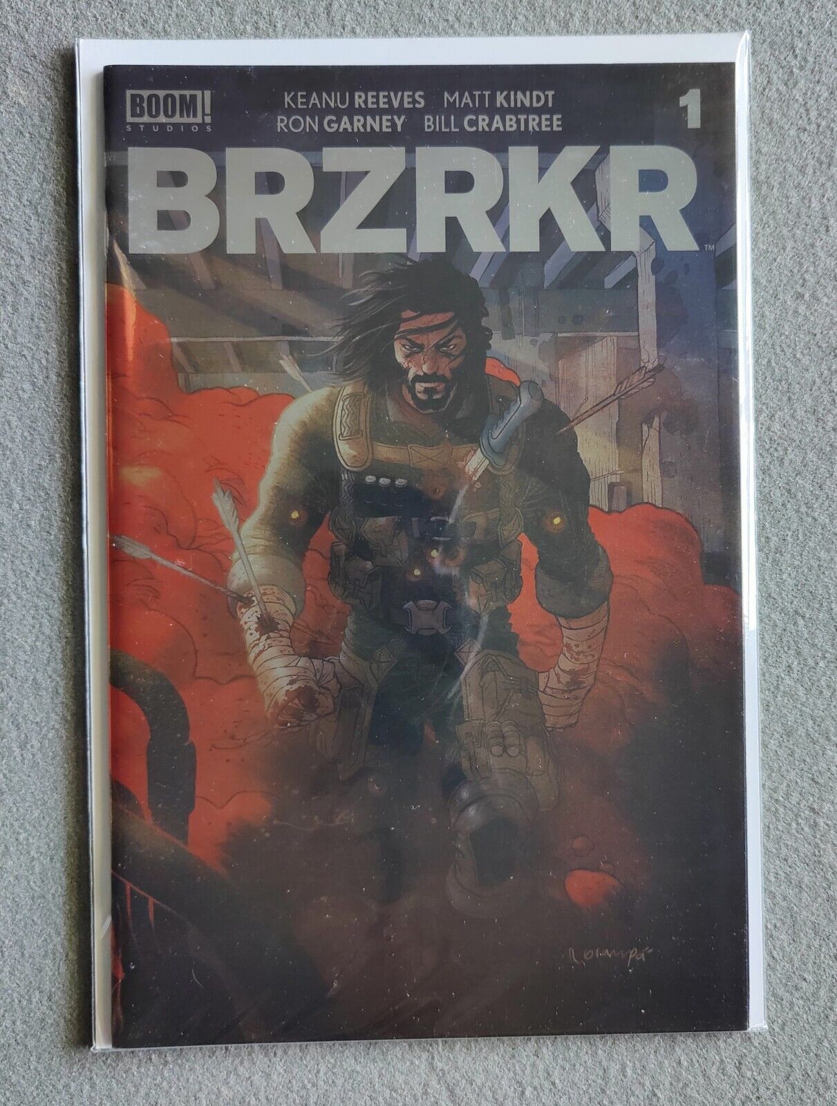 BRZRKR #1BA Rafael Grampa Foil Variant Cover Keanu Reeves  1st app. of BRZRKR