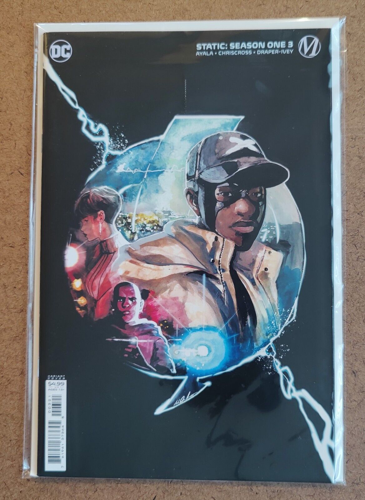 Static: Season One  #3B DC Comics Nikolas Draper-Ivey Card Stock Variant