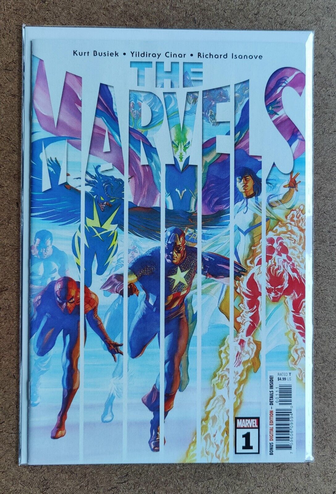 The Marvels #1A Regular Alex Ross Cover 2021 1st app. of Kevin Schumer Threadnee