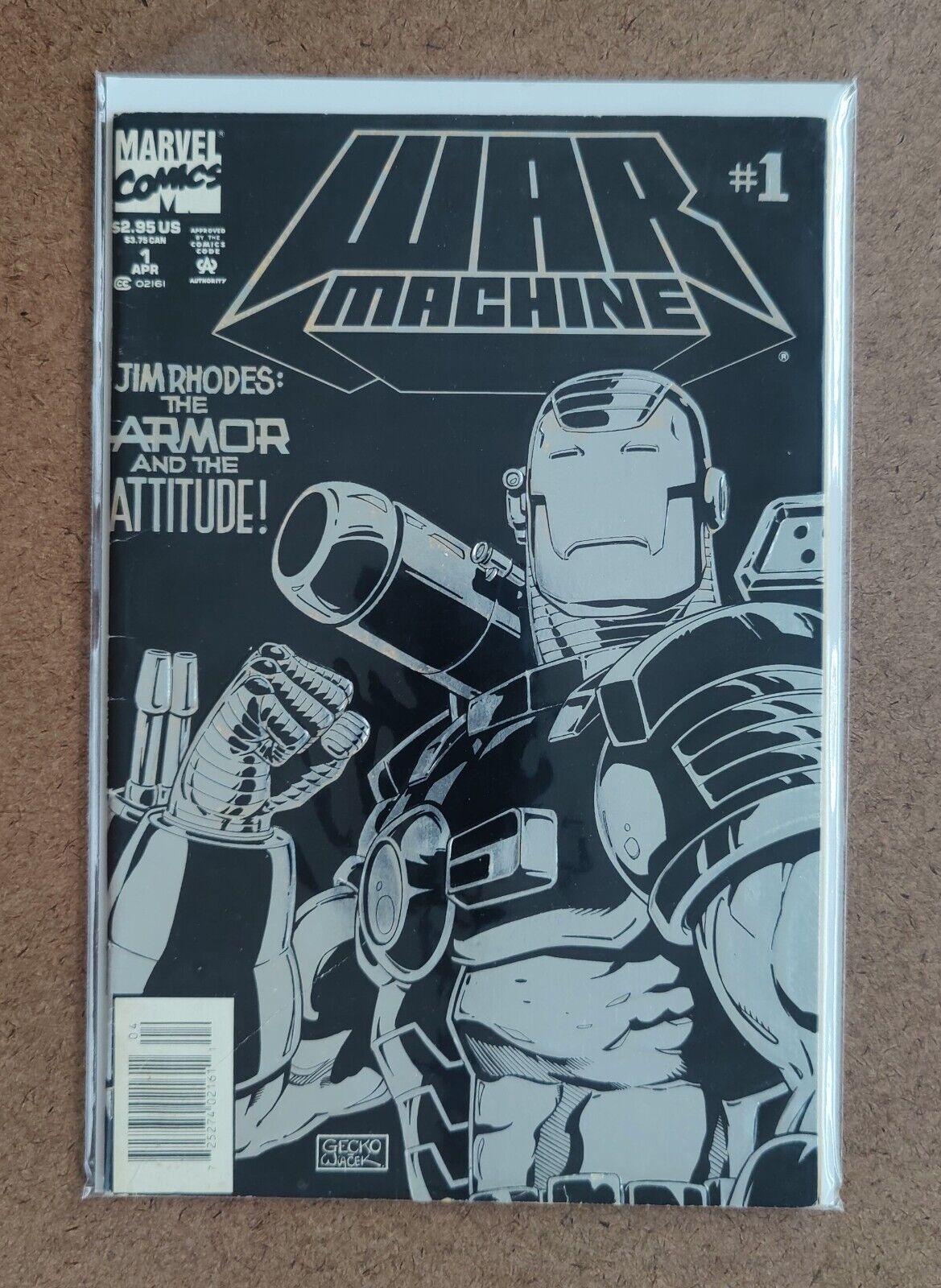 War Machine #1B Marvel 1994 Silver Foil Cover 1st solo series feat. War Machine