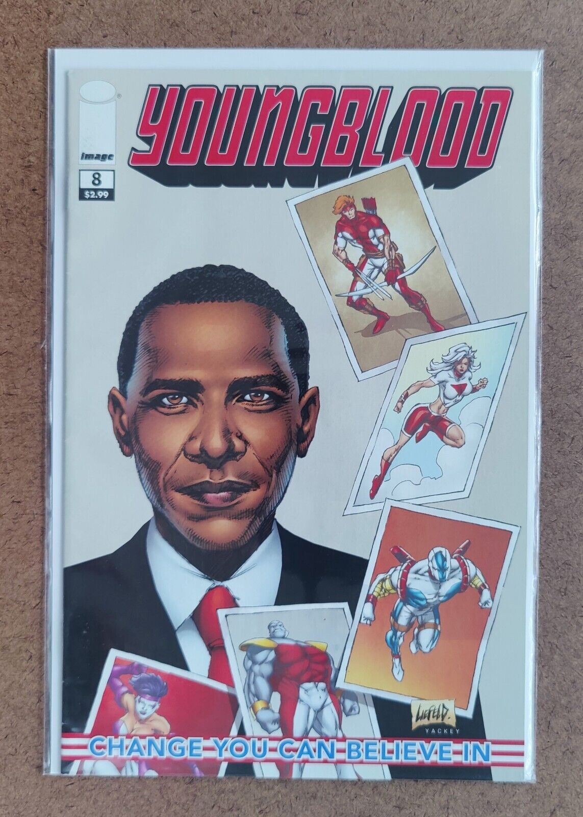 Youngblood #8B 2009 Rob Liefeld Barack Obama Variant Cover 1st App Lady Sentinel