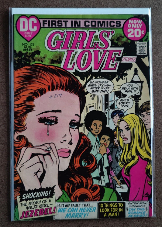 Girls Love Stories 172 July 1972 DC Comics Black Couple on Cover