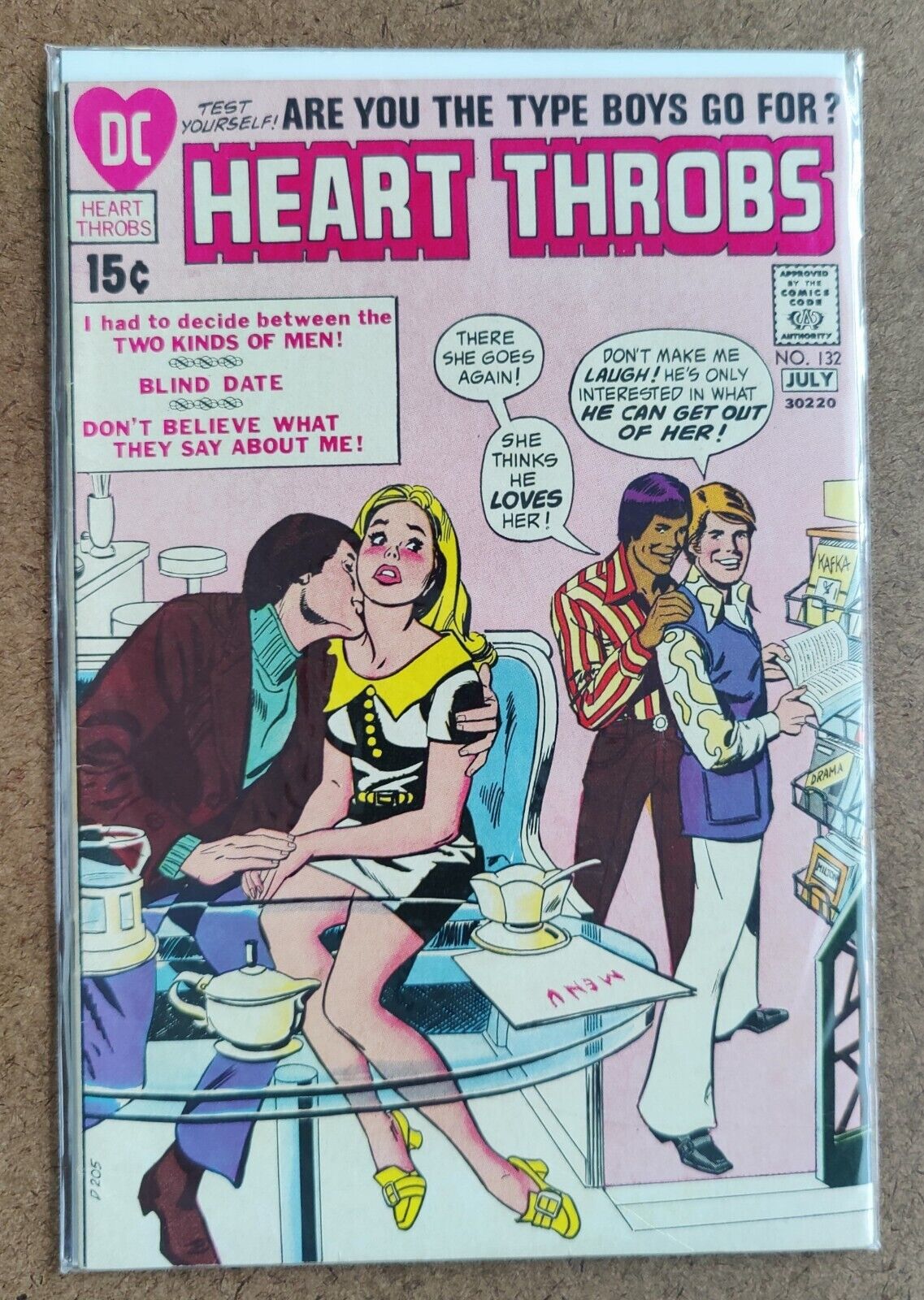 HEART THROBS #132 DC COMICS July 1971 Black Gay Man Cover