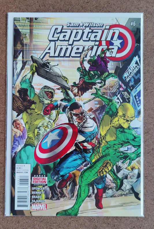 Sam Wilson Captain America #6A “1st full app. of Joaquin Torres Marvel 2016