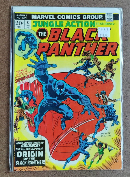 JUNGLE ACTION #8 BLACK PANTHER Marvel Comic 1974 Origin of Black Panther