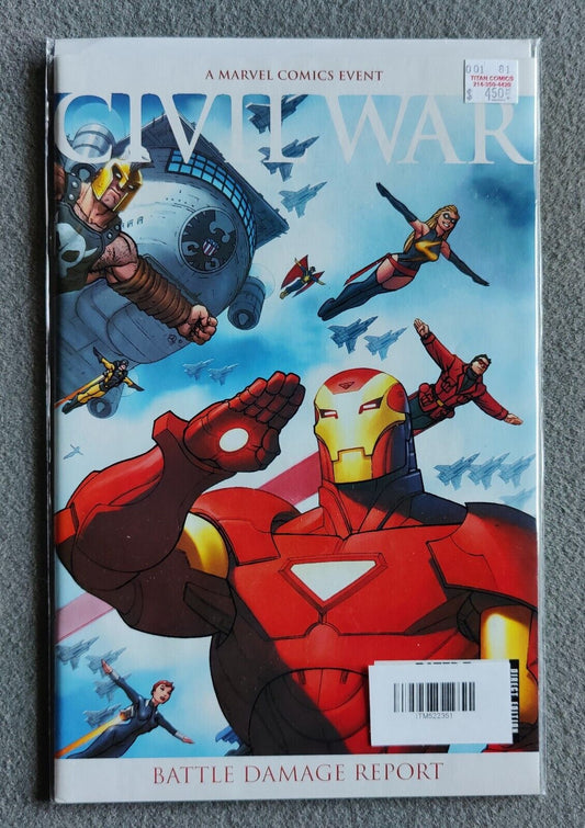 Civil War: Battle Damage Report #1 (2007) 1st App Abacus Abbas al-Abbad Marvel