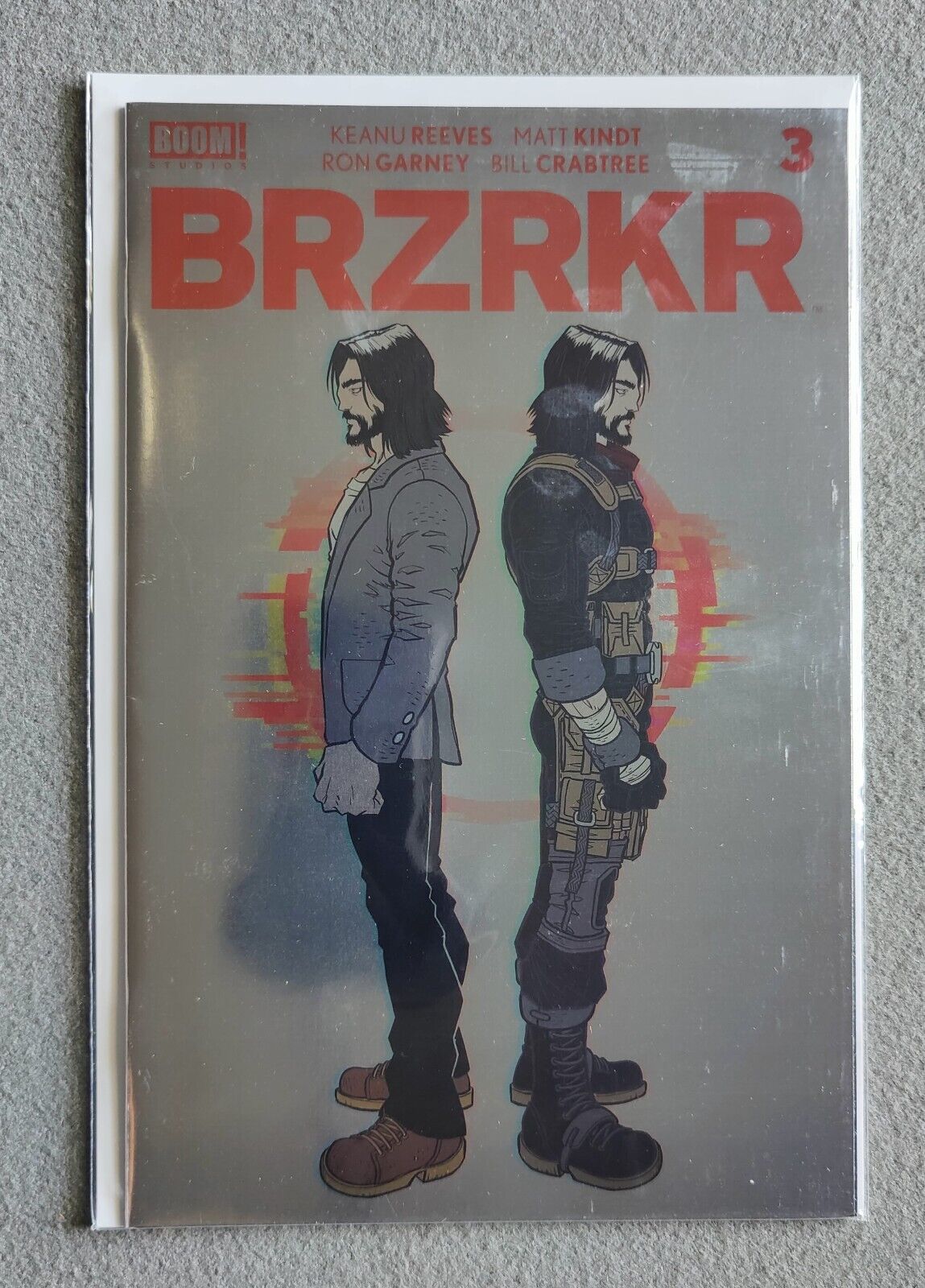 BRZRKR #3C Rafael Grampa Foil Cover Keanu Reeves