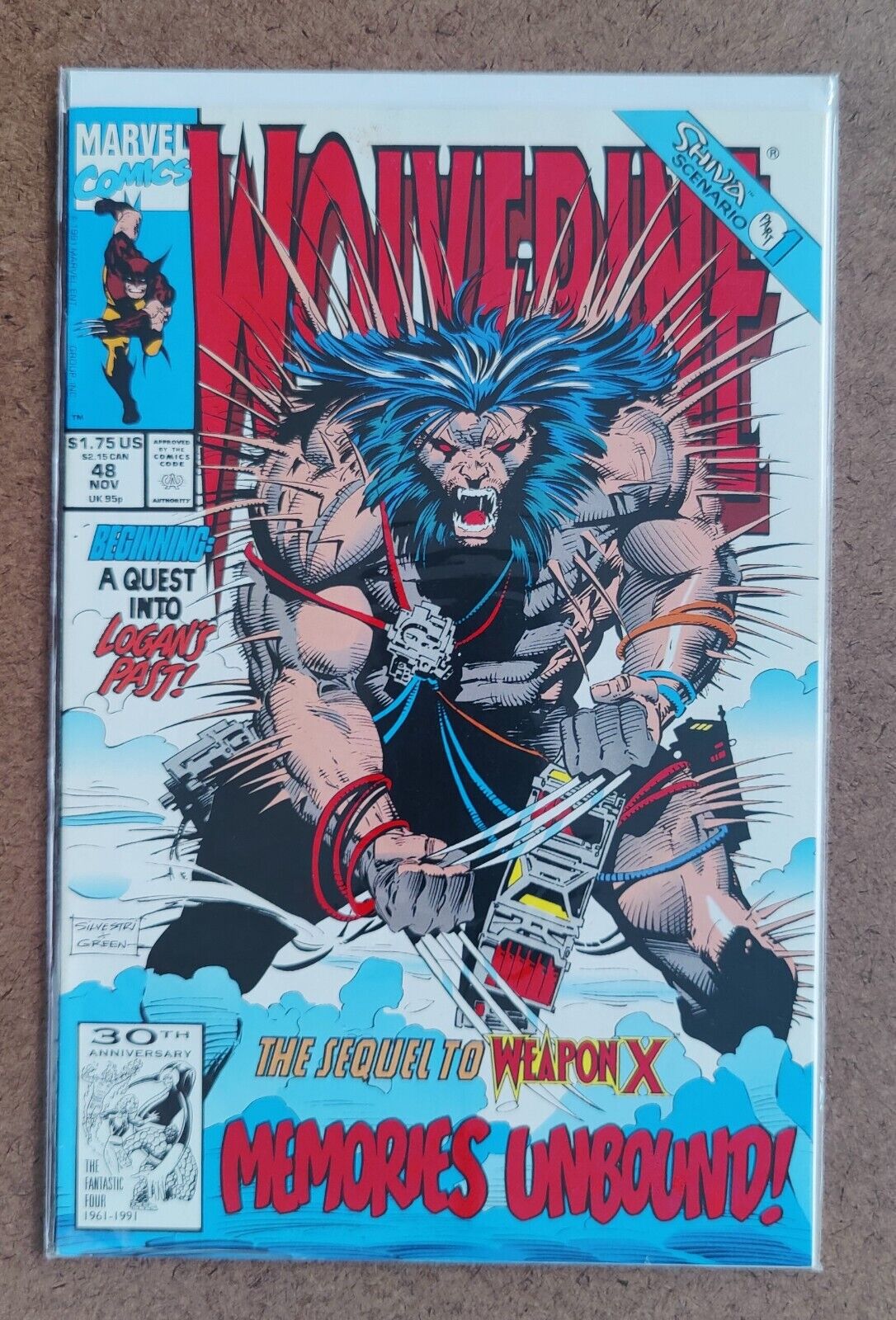 Wolverine #48A Marvel 1991 1st App John Wraith