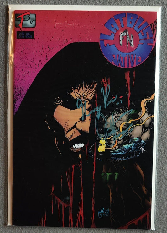 Flatbush Native #4 September 1993 Flatline Comic Book Company Signed