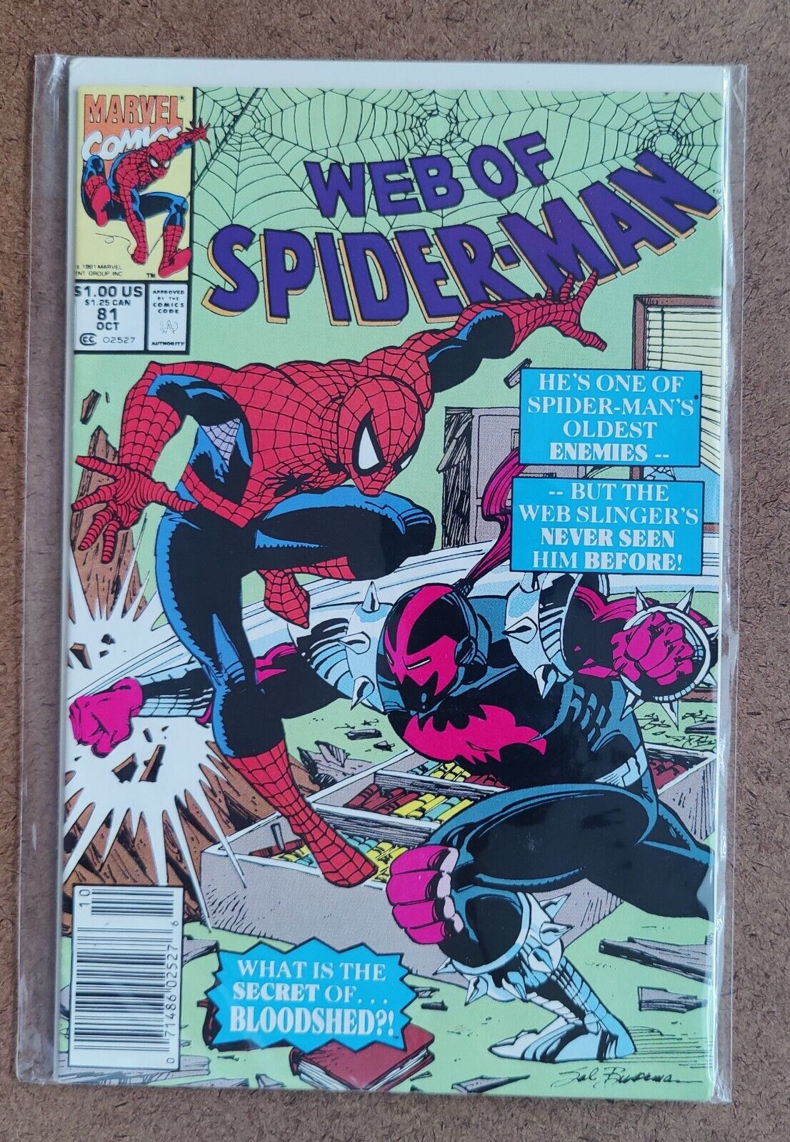 Web of Spider-Man #81A Newstand Marvel 1991 1st appearance: Bloodshed