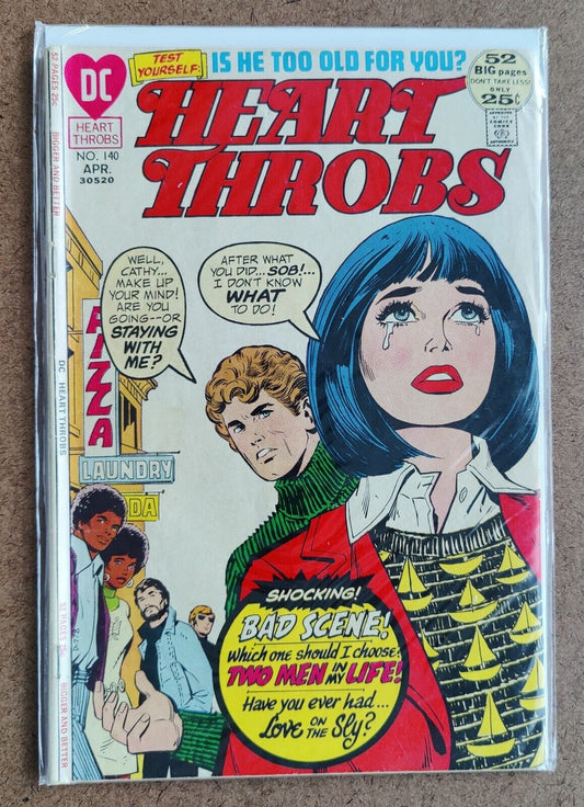 HEART THROBS #140 DC COMICS July 1971 Black Couple Cover