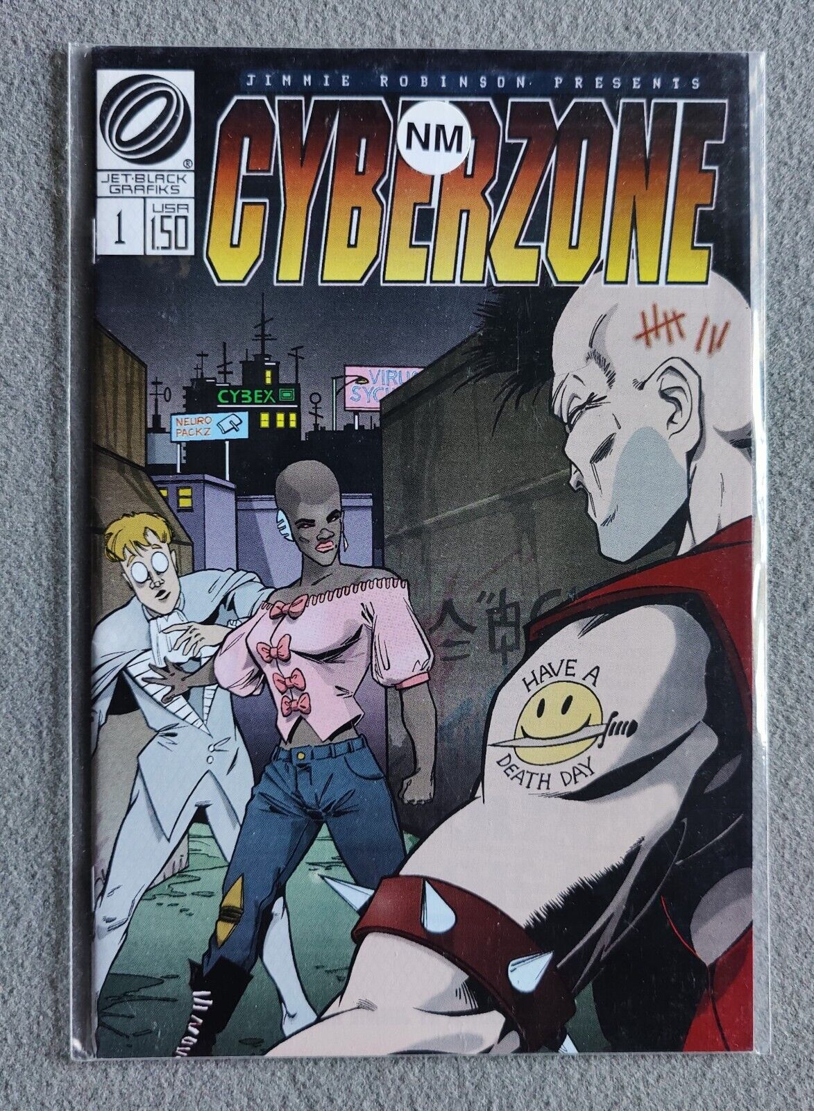 Cyberzone #1 Jet Black Grafiks 1994 Jimmie Robinson HTF