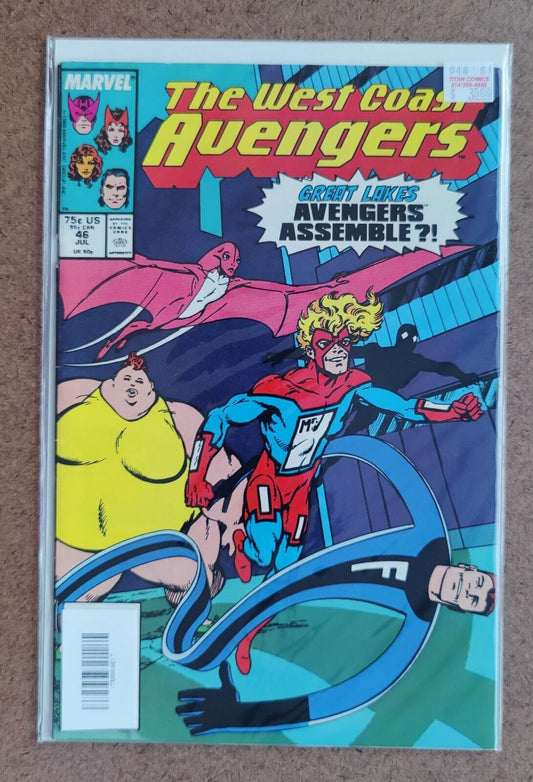 The West Coast Avengers #46 Marvel 1989 1st team app. of The Great Lake Avengers