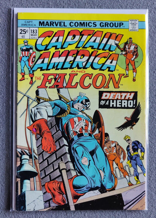 Captain America #183, 1975 Death Of New Captain America 1st appearance: Gamecock