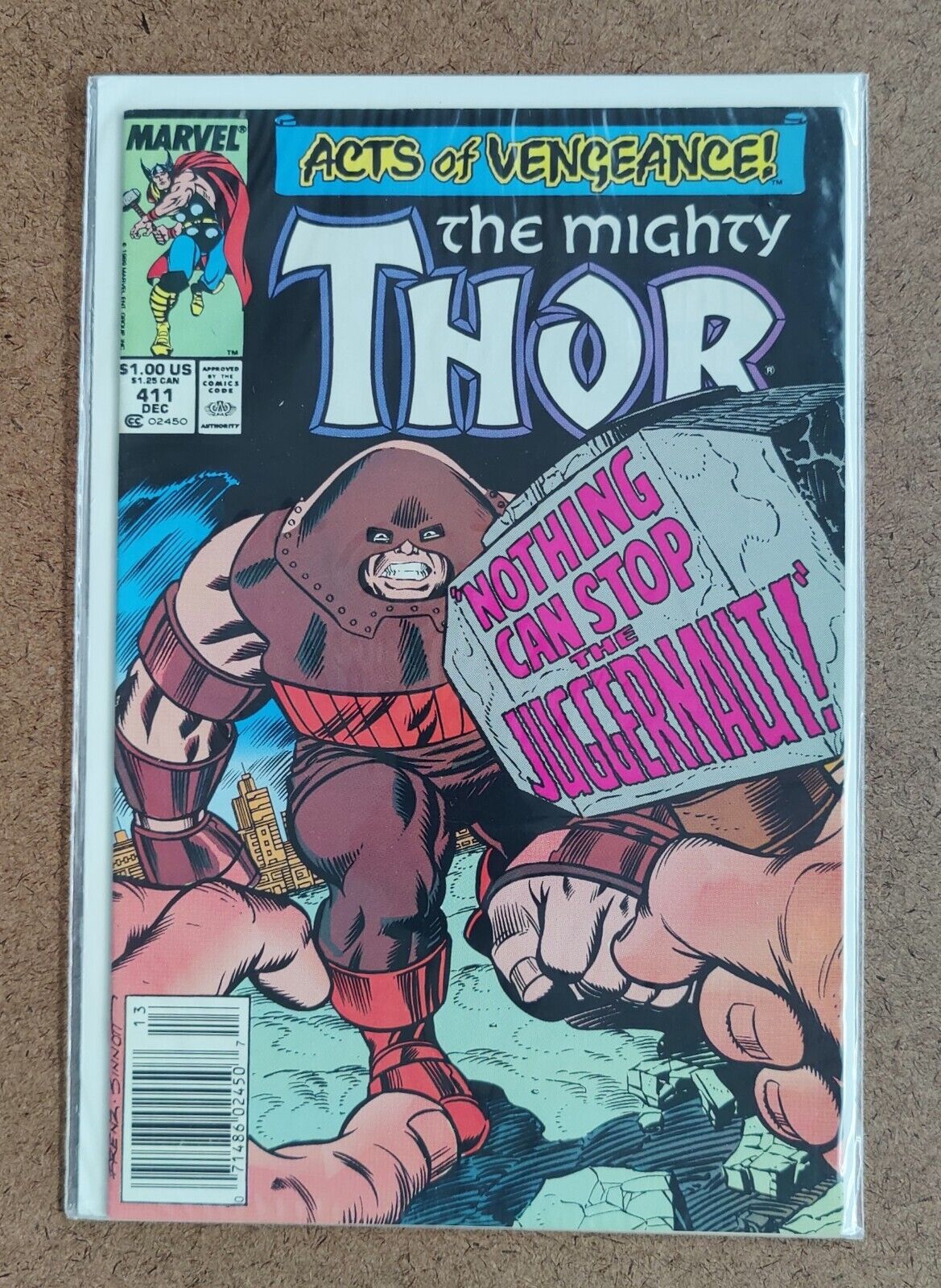 Thor, Vol. 1  #411 Newstand Marvel 1989 1st cameo appearance of Night Thrasher