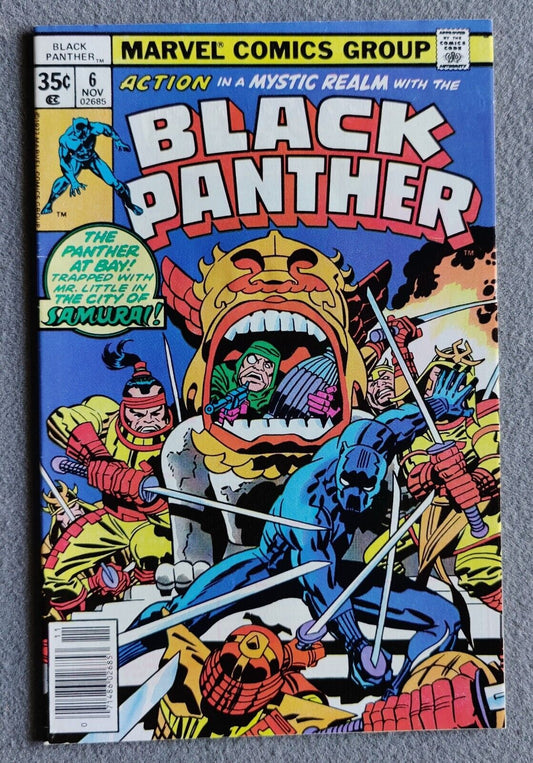 Black Panther #6 - 1st app. of Jakarra Kirby Marvel 1977 Comics Beautiful Copy