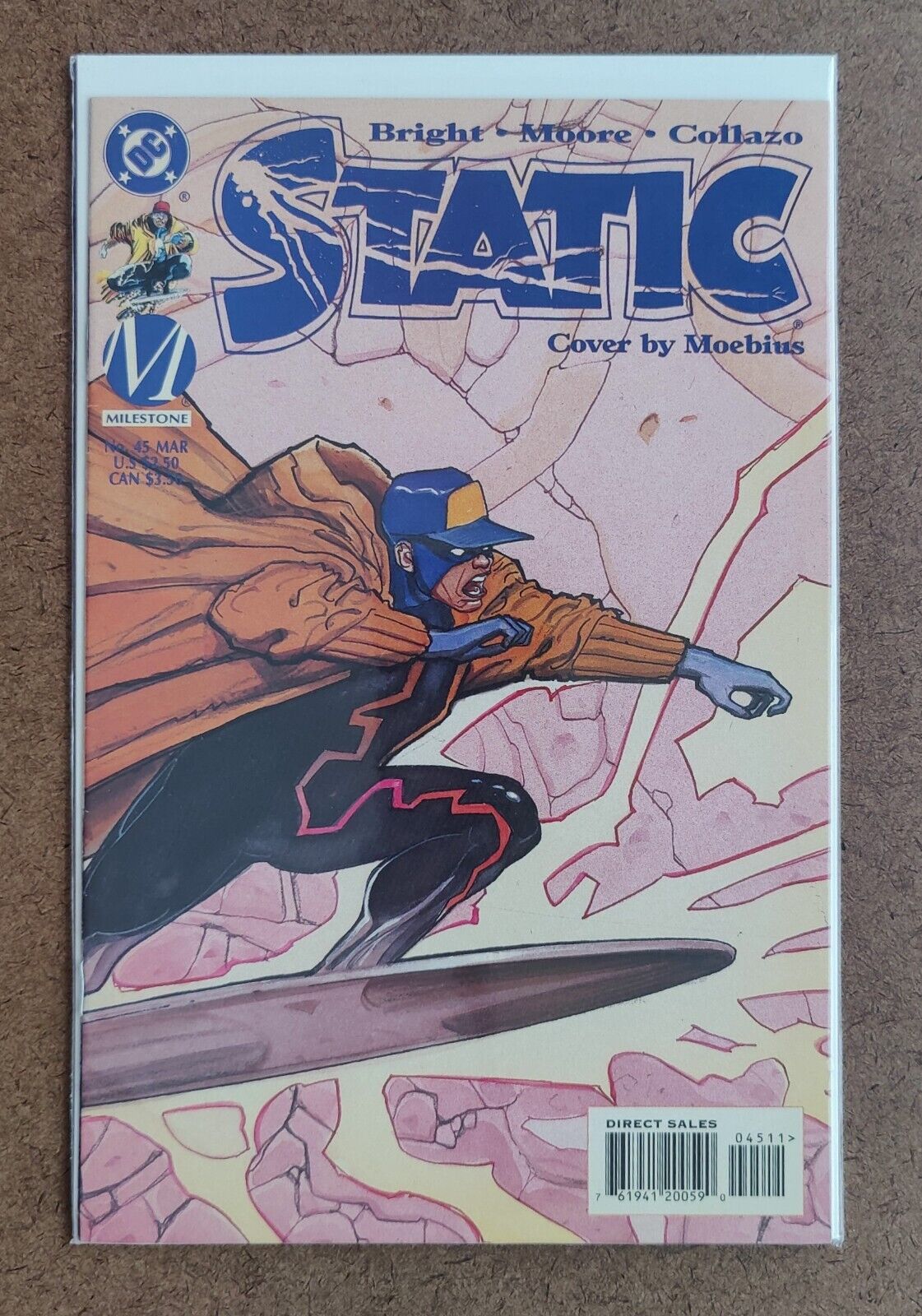 STATIC #45 Scarce, final issueCover art by Moebius DC/MIlestone 1997 Beautiful!!