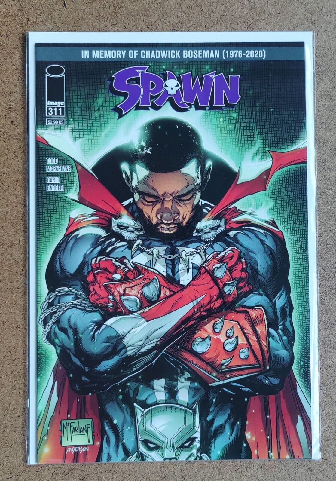 Spawn #311B Image Comic Book 2020 Variant Todd McFarlane Cover Chadwick Boseman