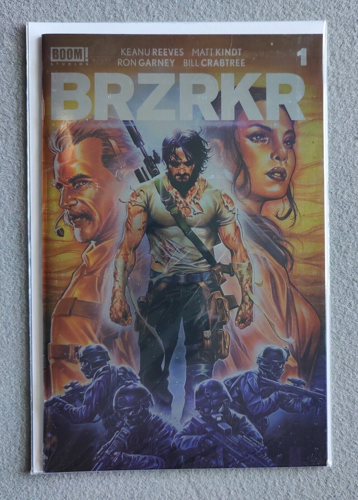 BRZRKR #1D Mark Brooks Foil Variant Cover Keanu Reeves  1st app. of BRZRKR