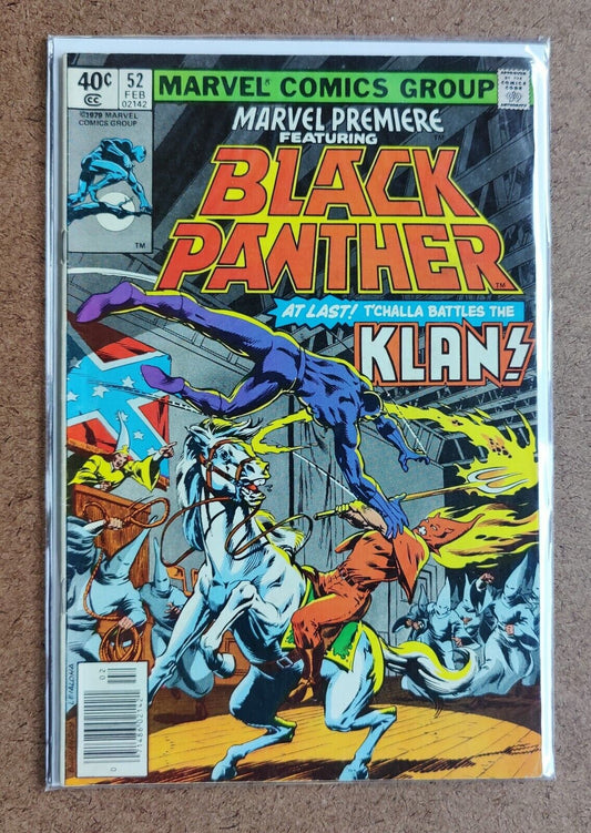 Marvel Premiere #52 - 11st App M'Gari Marvel Comics 1980 Black Panther vs KKK