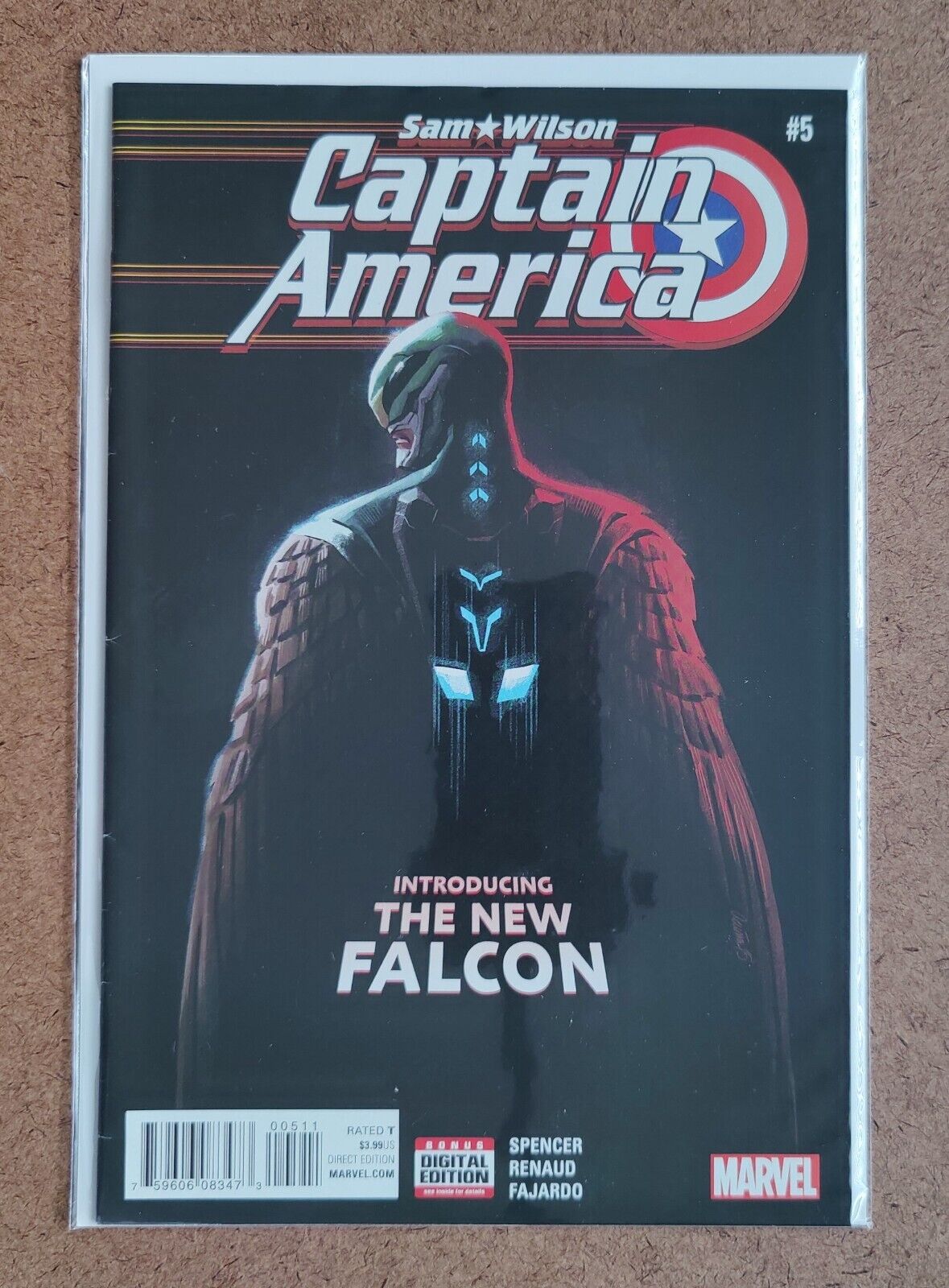 Sam Wilson Captain America #5A “The New Falcon” Marvel 2016