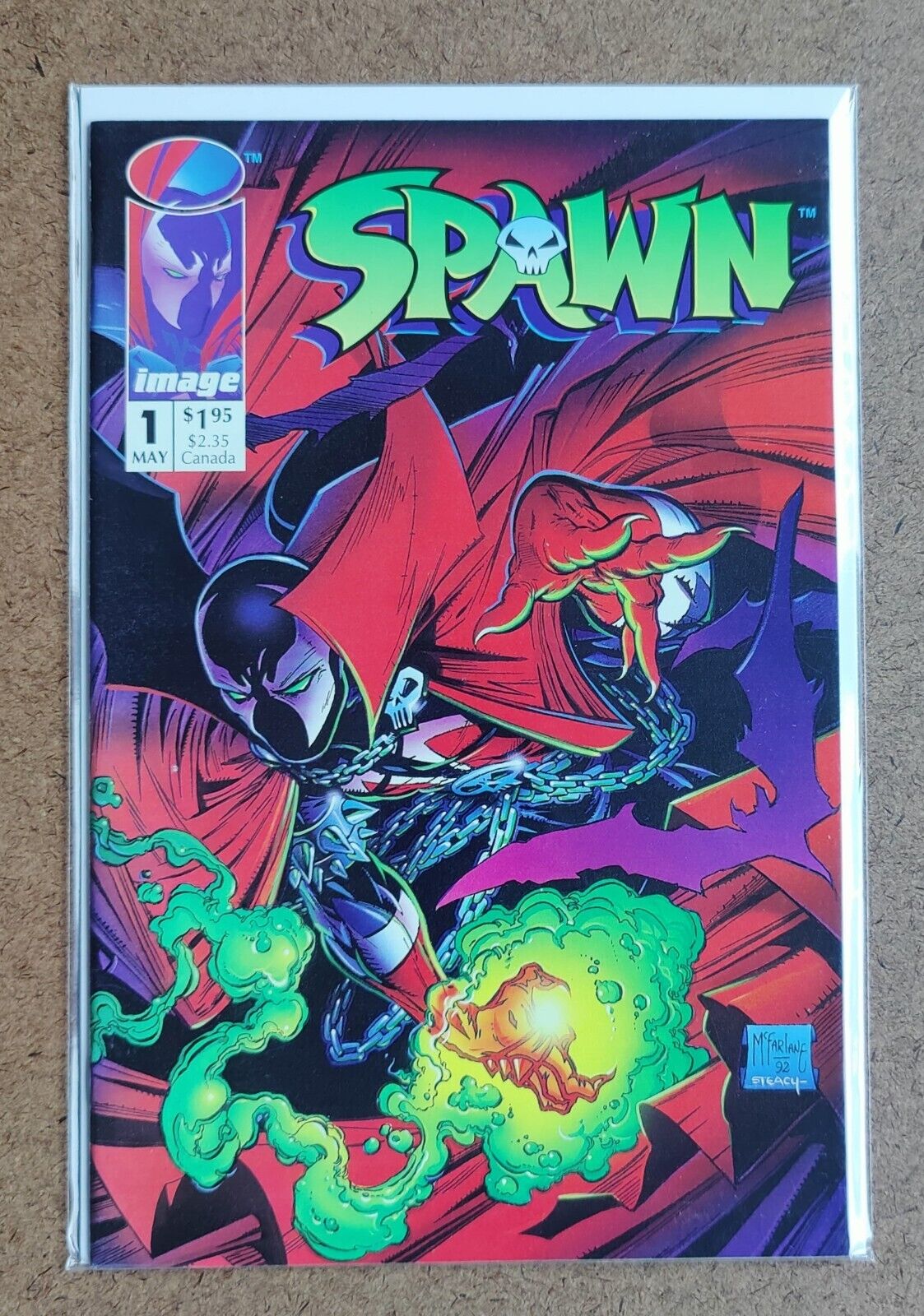 Spawn #1 Image Comic Book 1992 Todd McFarlane 1st App Spawn, Sam & Twitch, Maleb