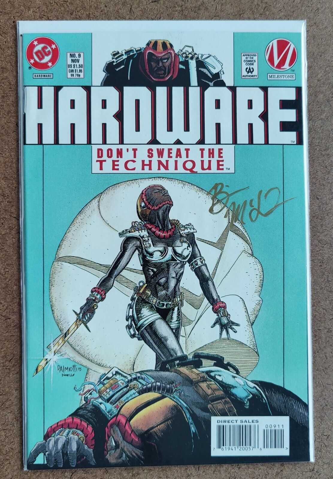 Hardware #9 Signed DC Comics/Milestone November 1993 1st App Technique