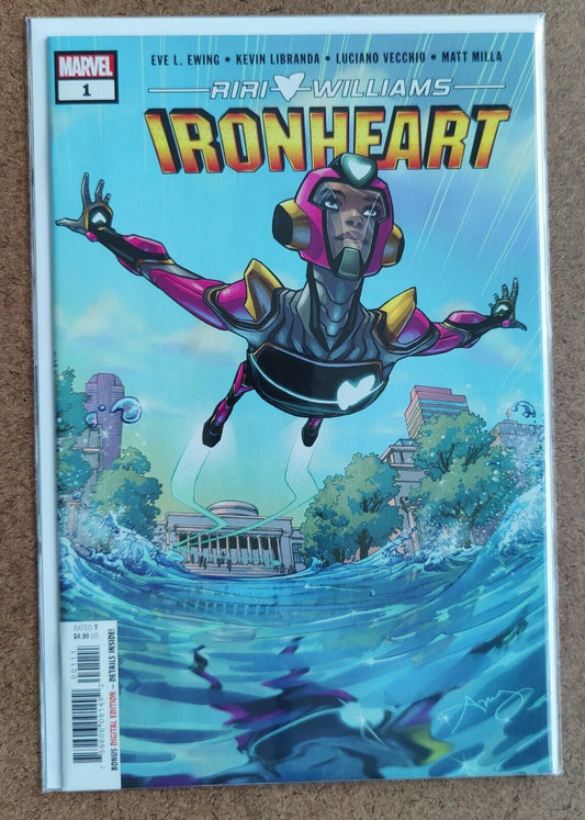 RIRI Williams Ironheart # 1A Marvel 2019 Wakanda Forever Regular Amy Reeder Cove