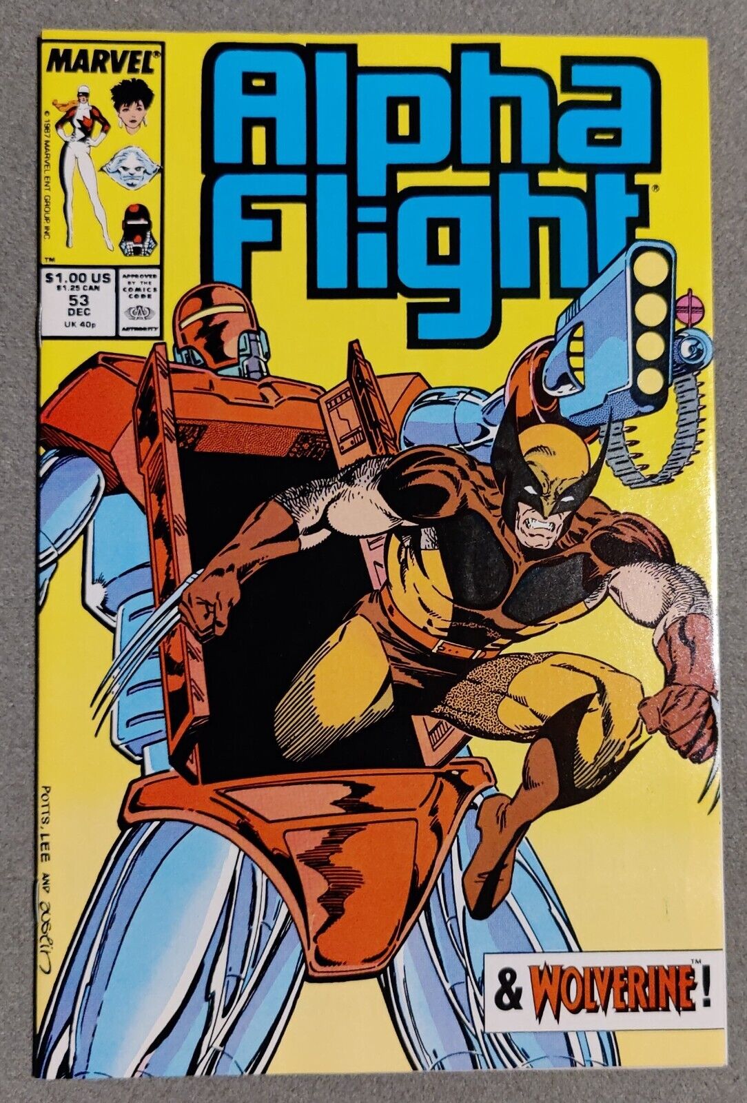 Alpha Flight # 53 Dec 1987 Cover Art by Jim Lee