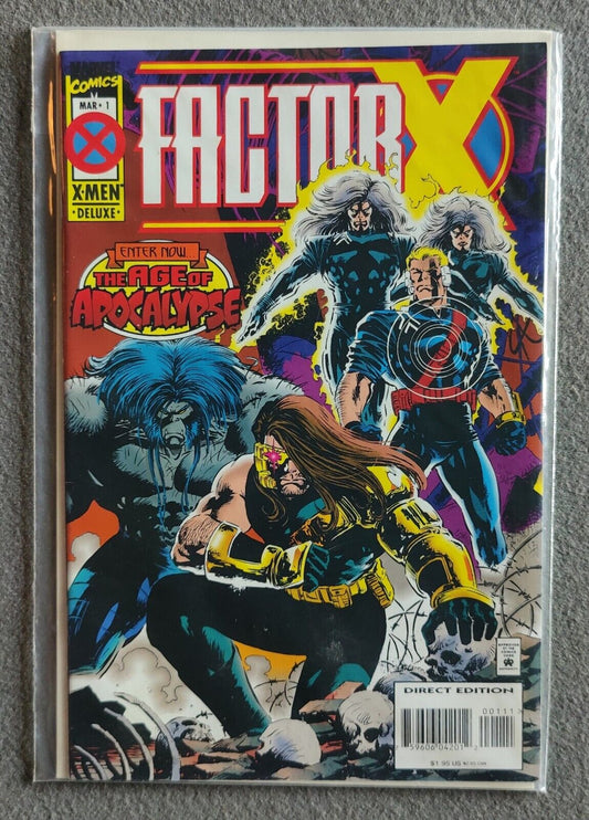 Factor X The Age of Apocalypse #1 March 1995 1st app of Bedlam, Terrence Aronson