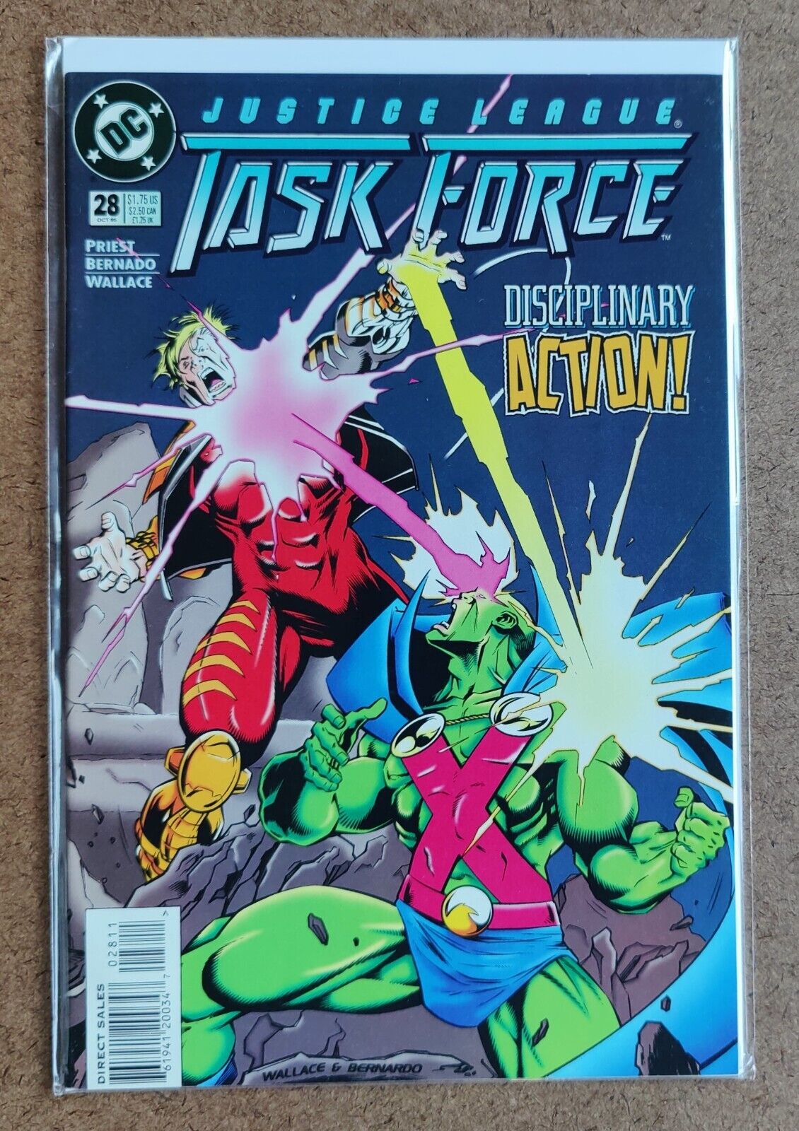 Justice League Task Force Comic Book #28 DC 1995 1st App Glenn Glammeron