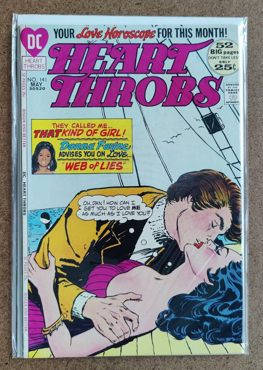 HEART THROBS #141 DC COMICS May 1972 Donna Fayne Cover