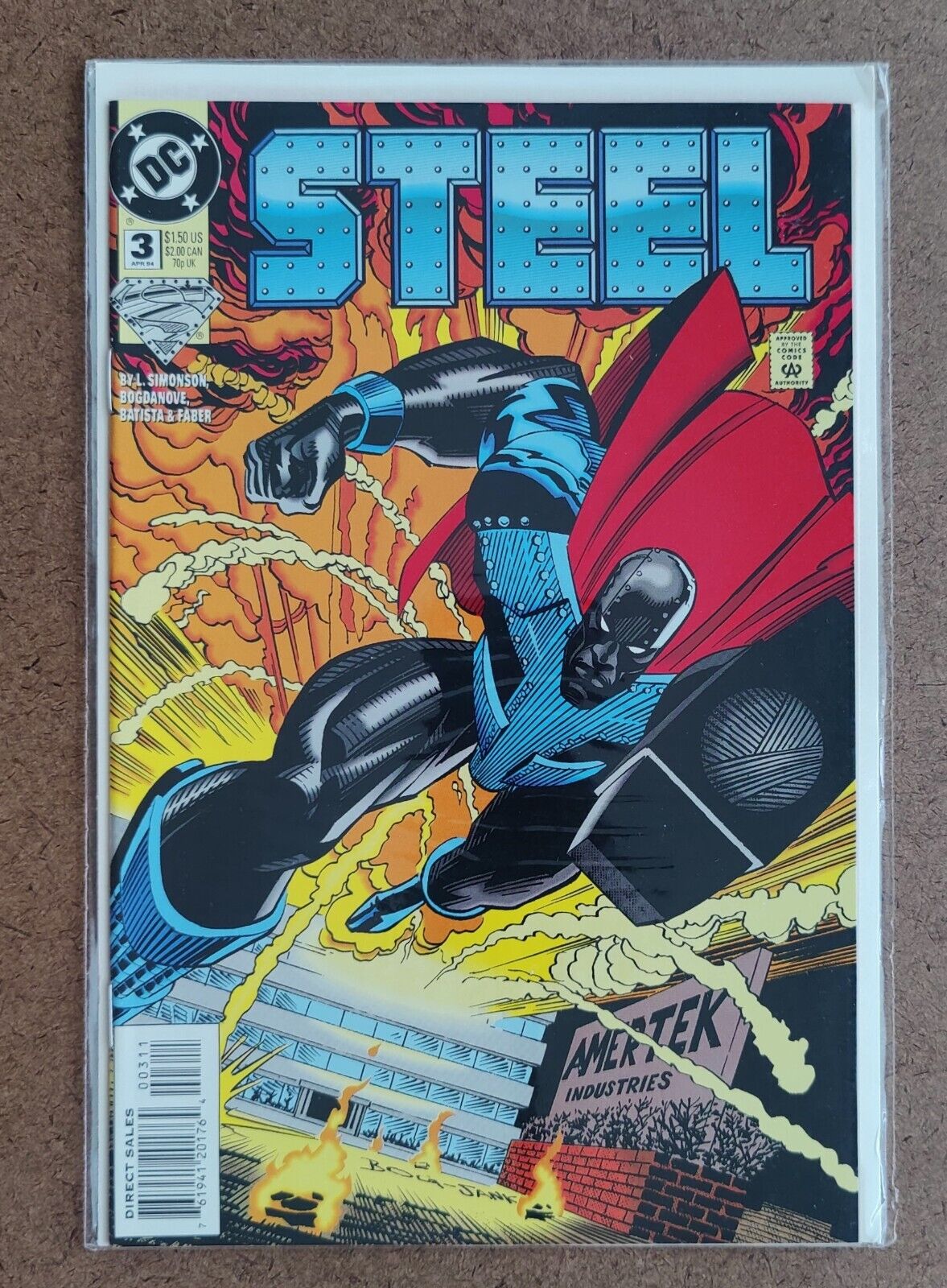 Steel #3 Comic Book 1994 Direct DC Comics