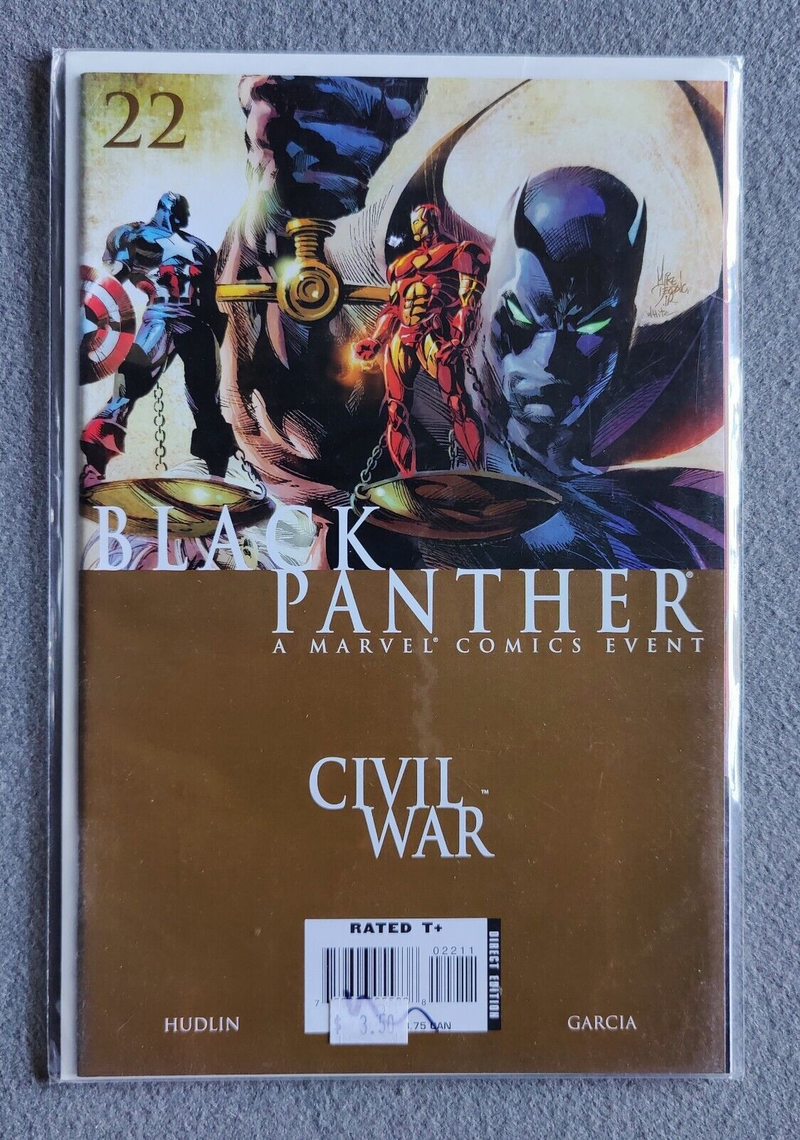 Black Panther #22 Marvel Civil War - Hudlin 2007